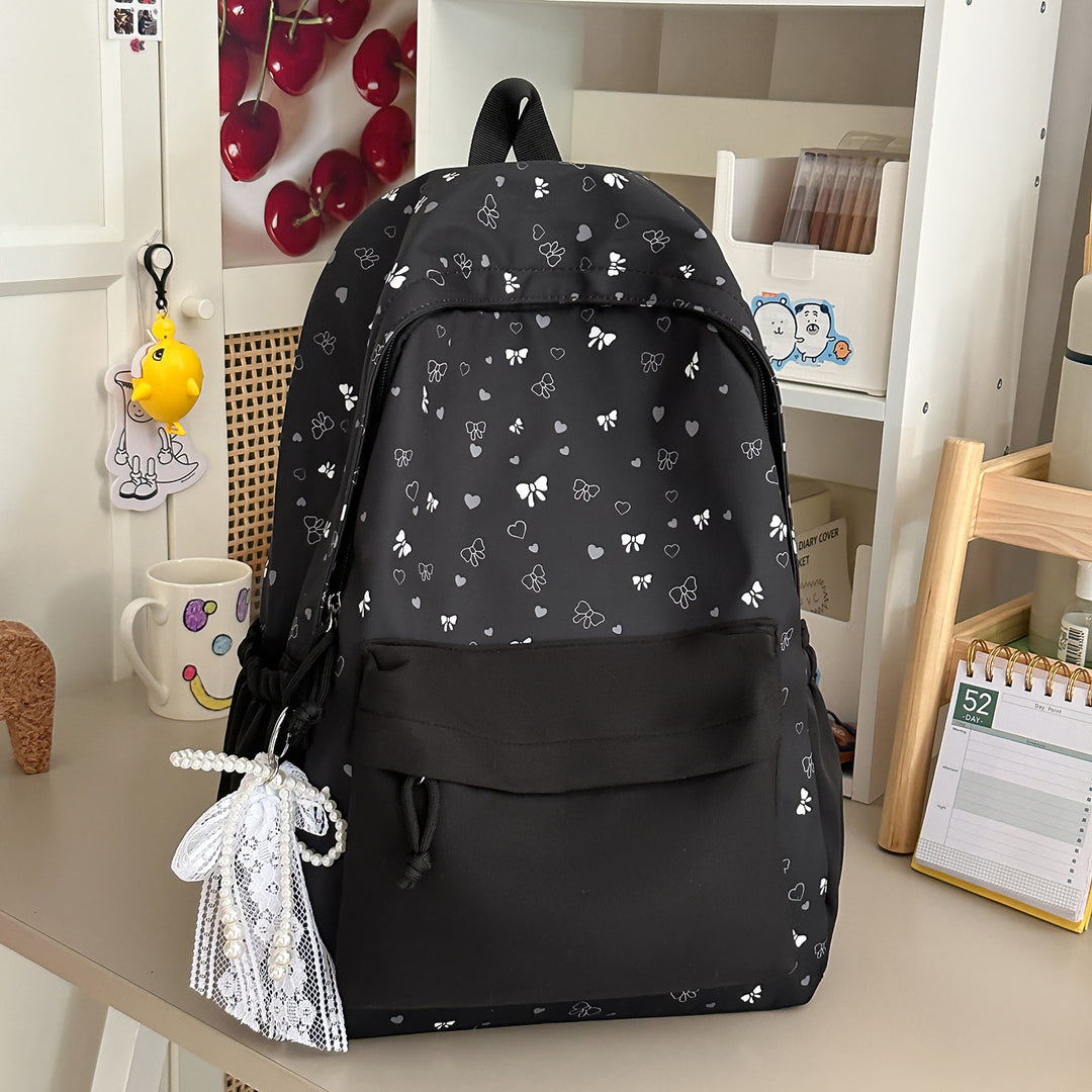 Stylish Heart-Printed Backpack Kalsten