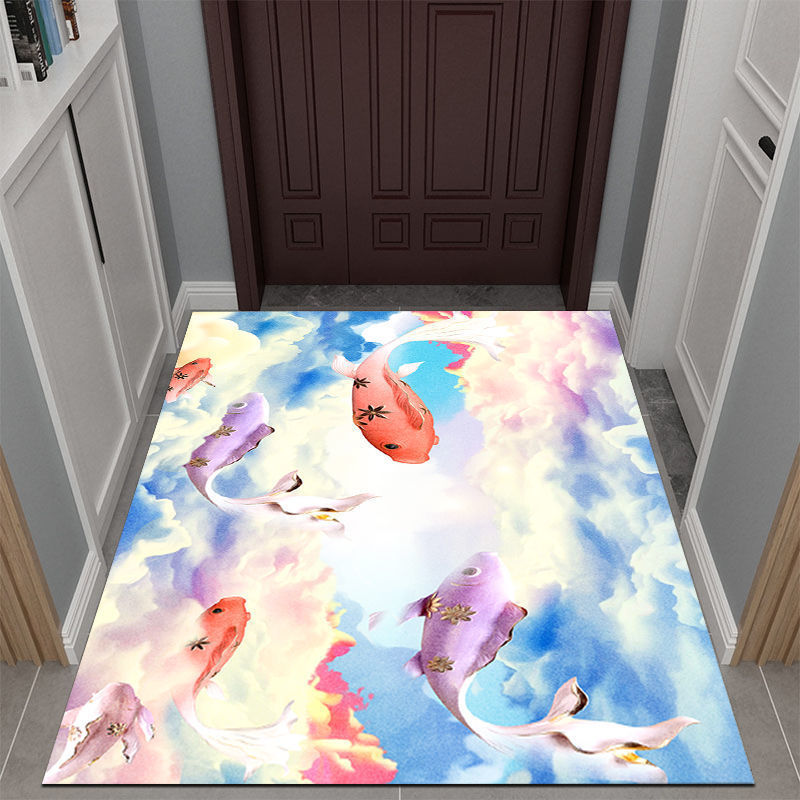 Artistic Koi Pond Area Rug