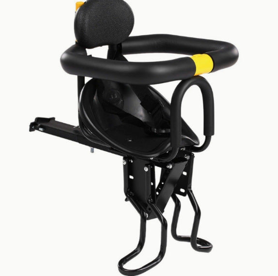 child bike seat with padded safety bar adjustable footrests and supportive reclining backrest Kalsten