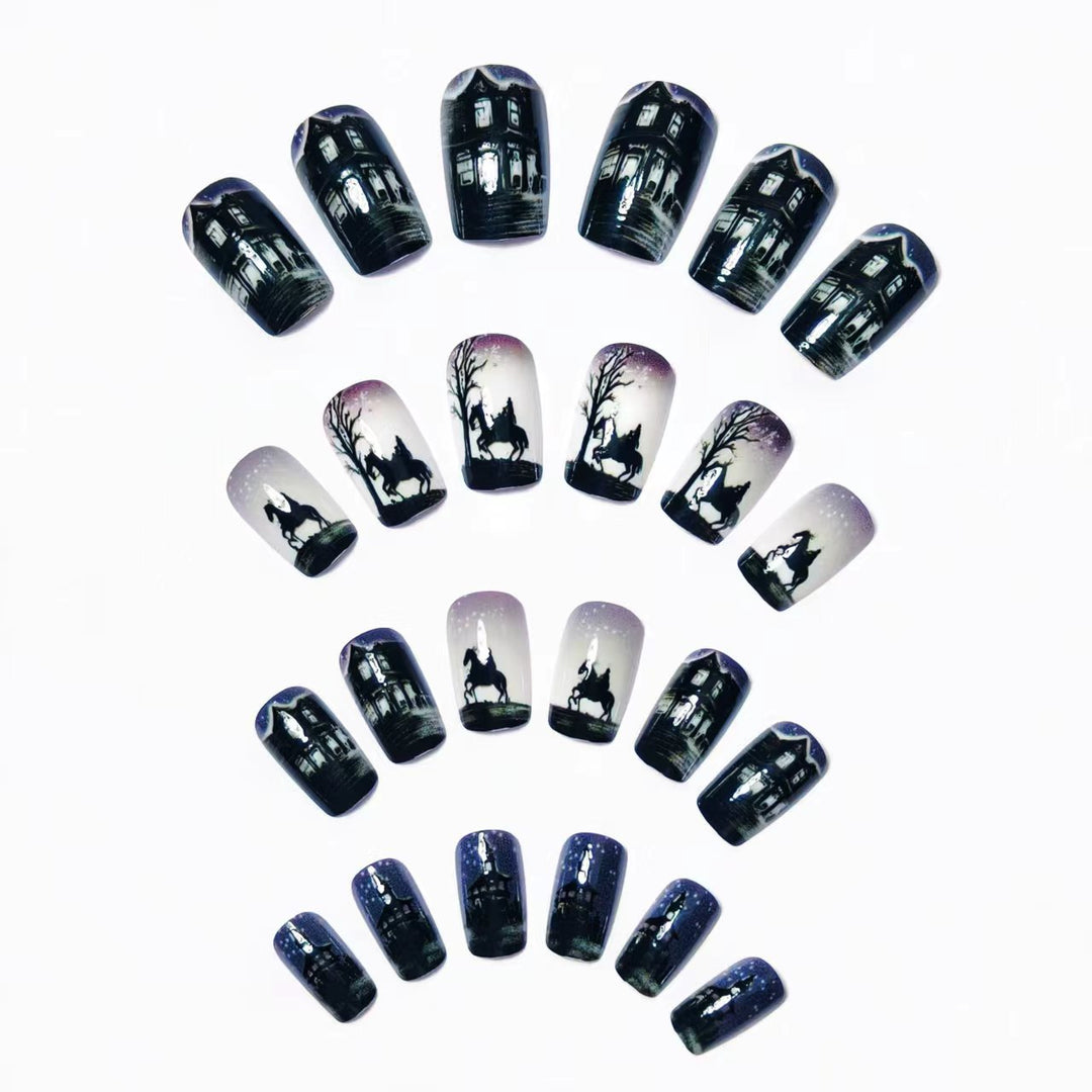 Artistic Night Scene Nail Art Kalsten