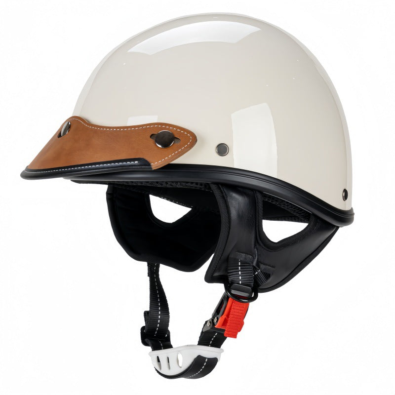 Retro Open-Face Motorcycle Helmet with Visor Kalsten