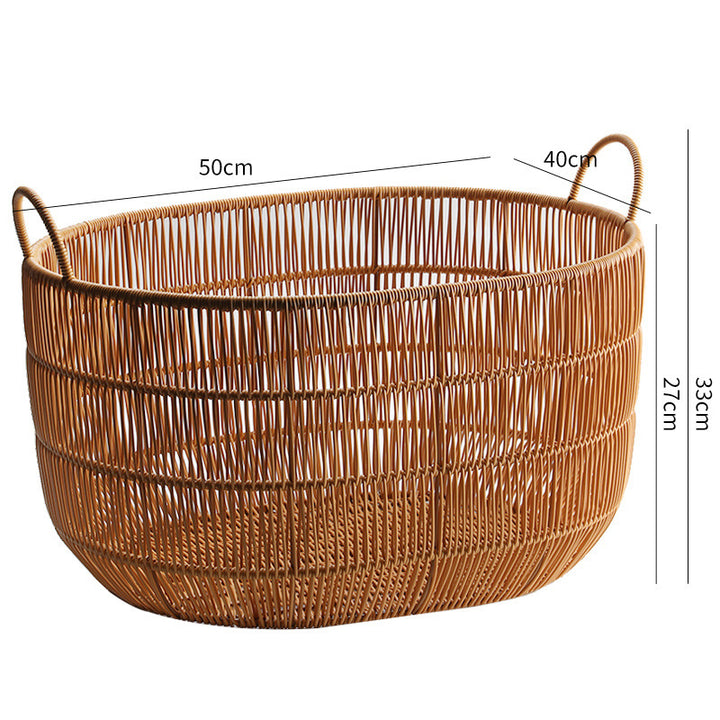 Woven Storage Basket with Handles Kalsten