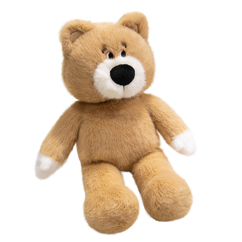 Classic Retro-Style Plush Bear Comforter with Round Snout & Contrasting Paw Tips Kalsten