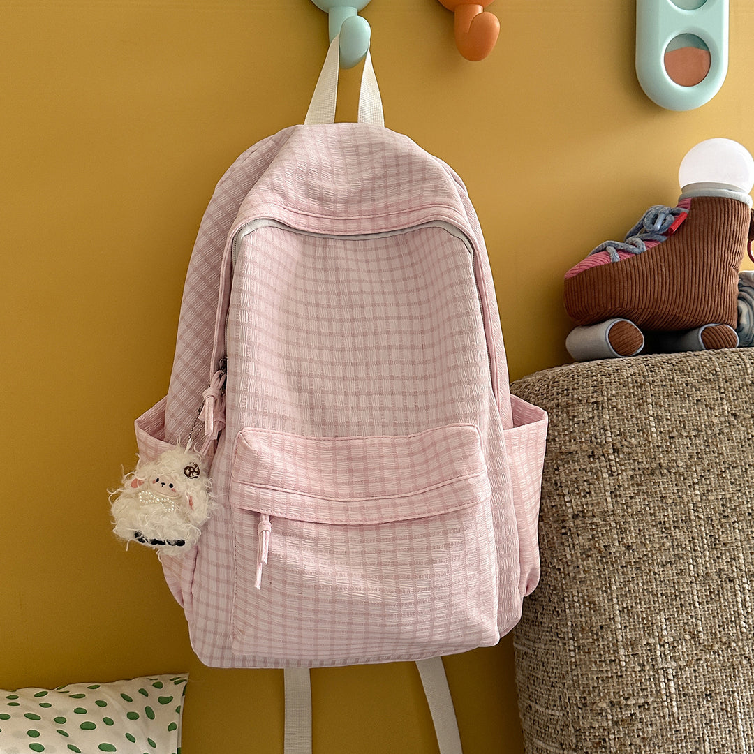 Textured Patterned Casual Backpack Kalsten