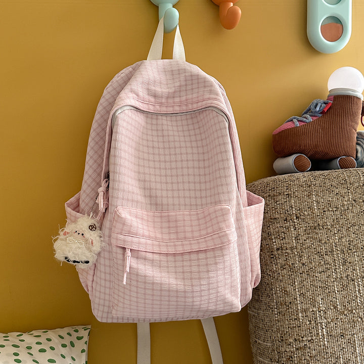 Textured Patterned Casual Backpack Kalsten