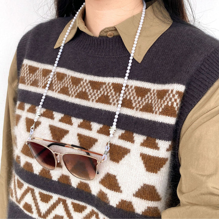Elegant Pearl-Detail Eyewear Chain Kalsten