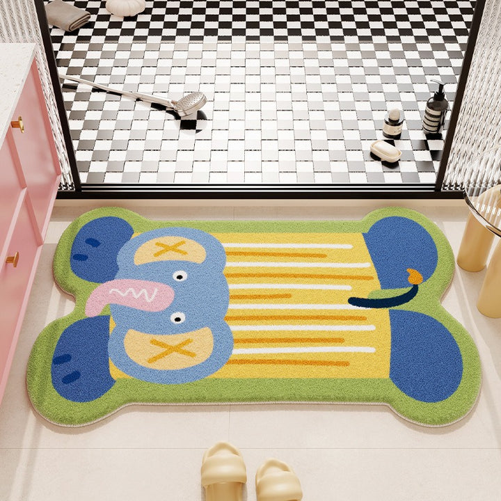 Soft Striped Bathroom Mat