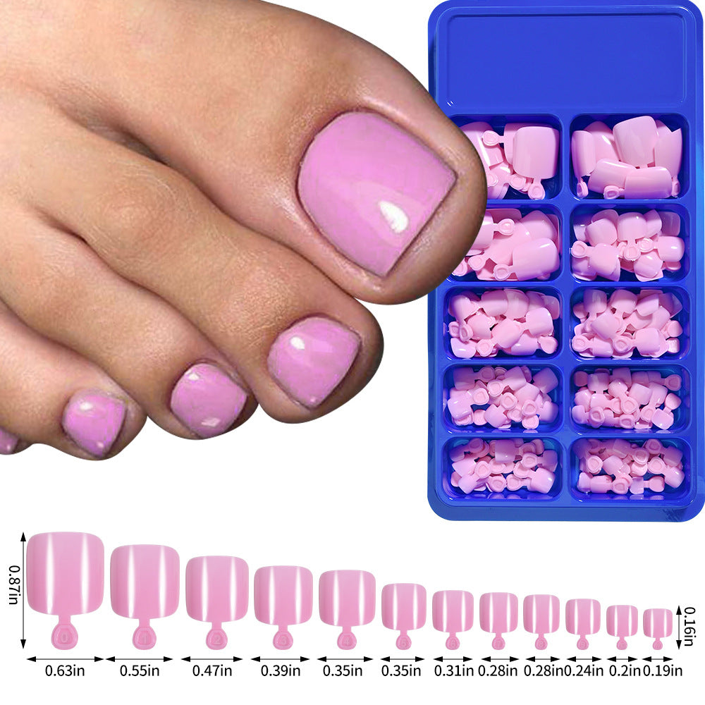 Full Coverage Gel Toe Nail Tips Set