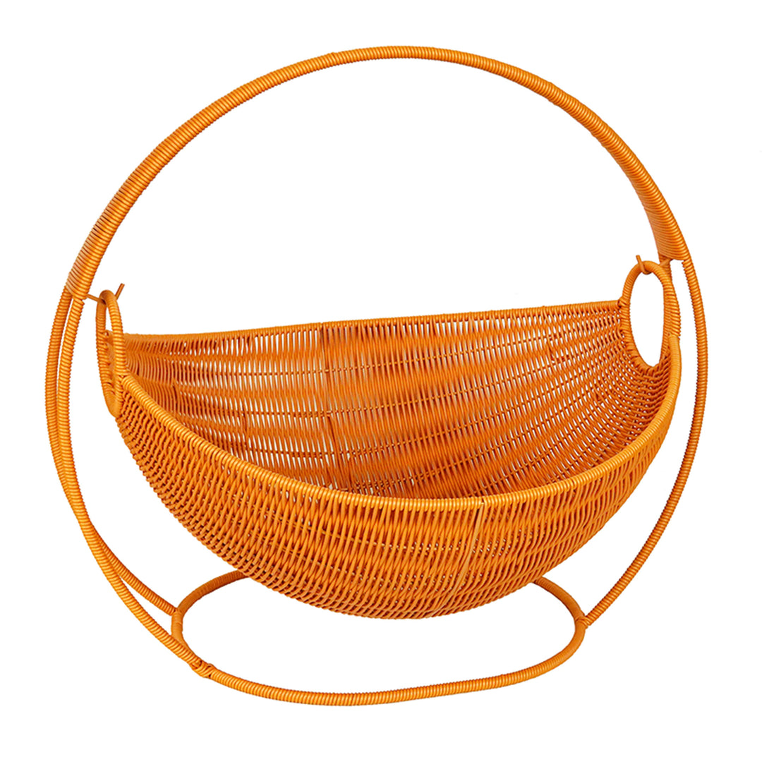 Modern Wicker Fruit Bowl with Stand Kalsten