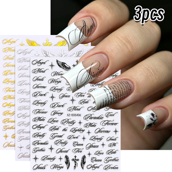 Decorative Nail Art Letter Stickers