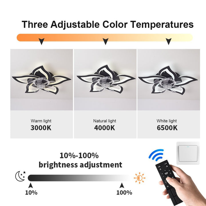 Remote-Controlled Flower Ceiling Fan