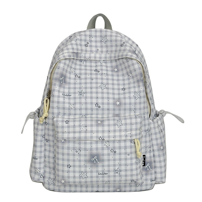 Stylish Checkered Print Backpack Kalsten