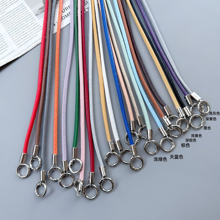 Premium Double-Ring Leather Lanyard Kalsten