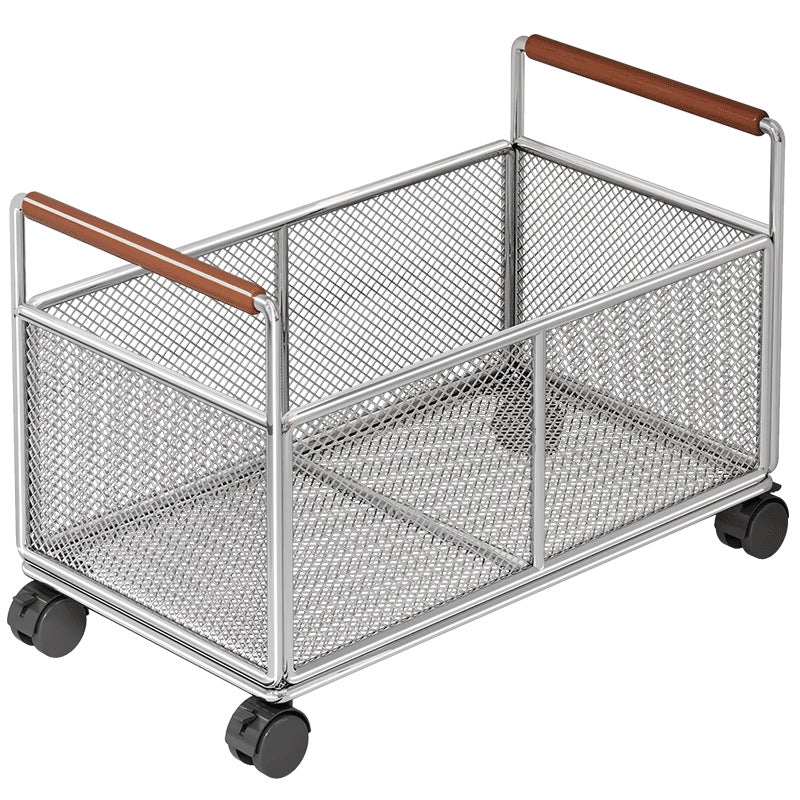 Rolling Ventilated Laundry Storage Cart with Handles