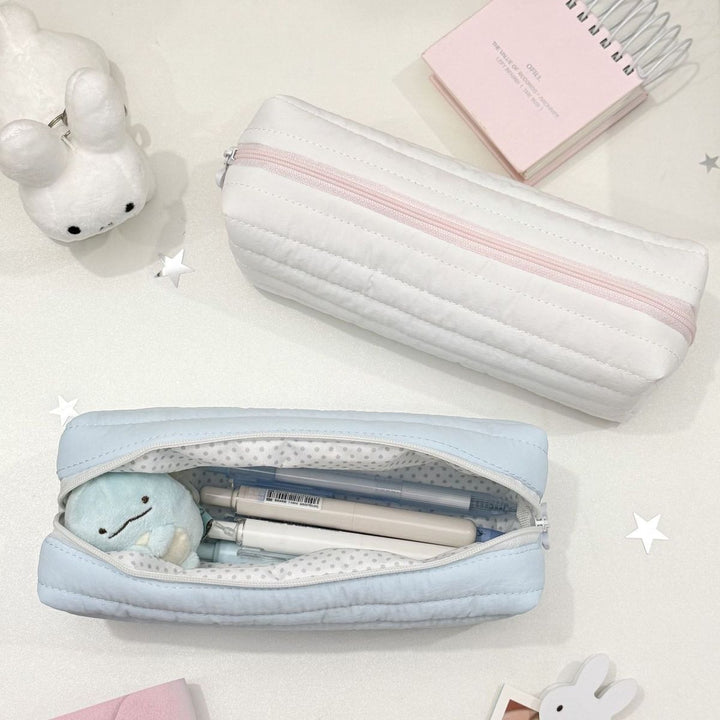 Quilted Multi-Functional Makeup and Stationery Organizer