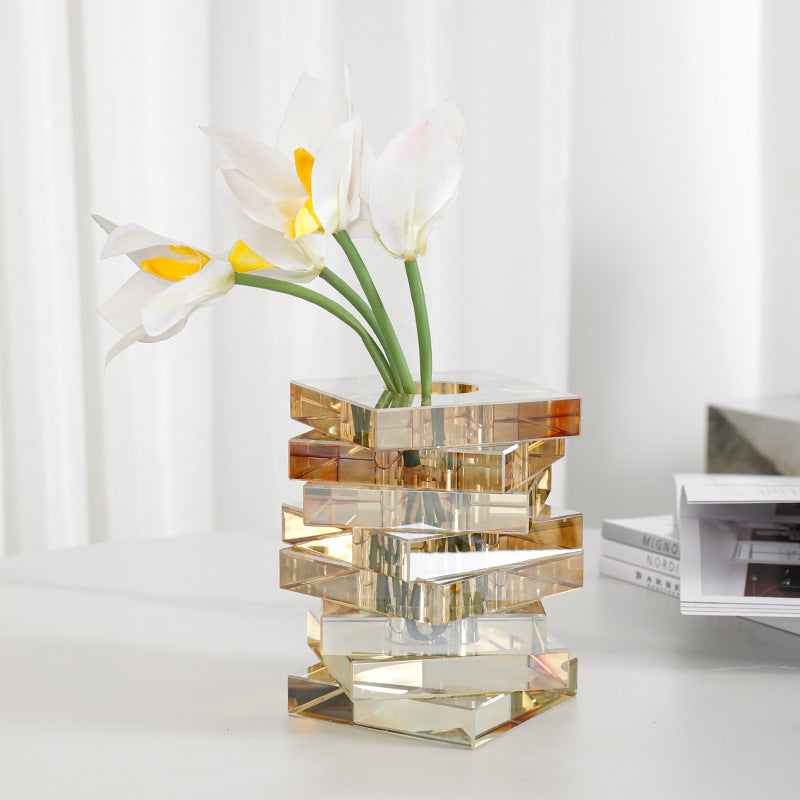 Modern Geometric Crystal Candle Holder
