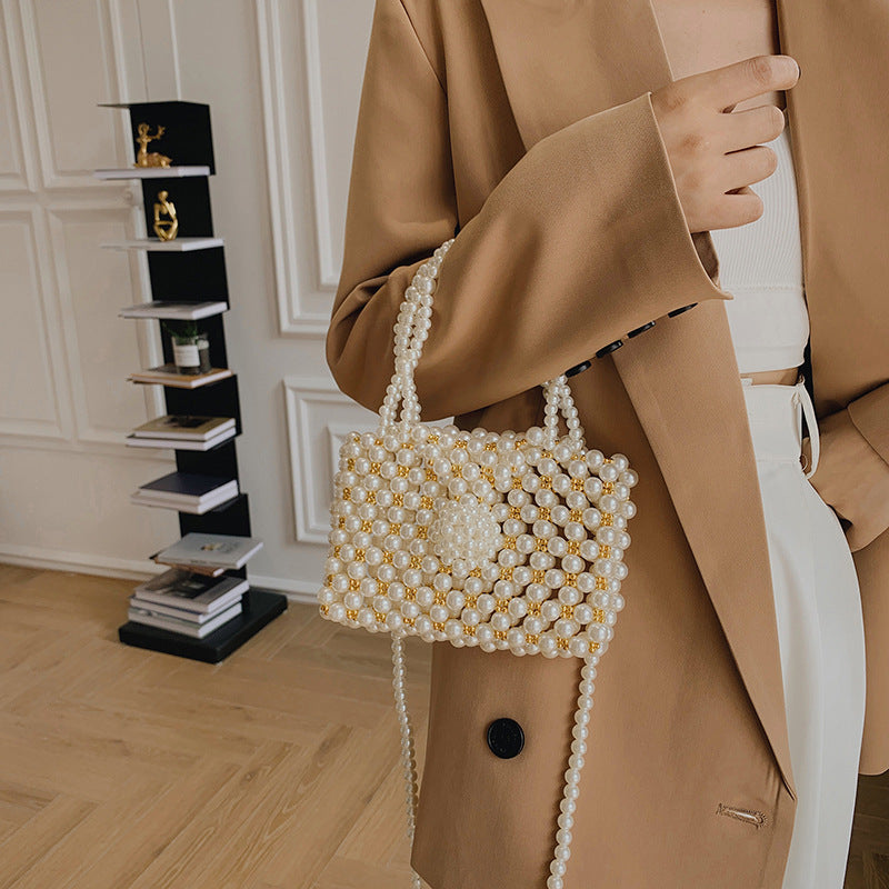 Pearl-Embellished Handbag