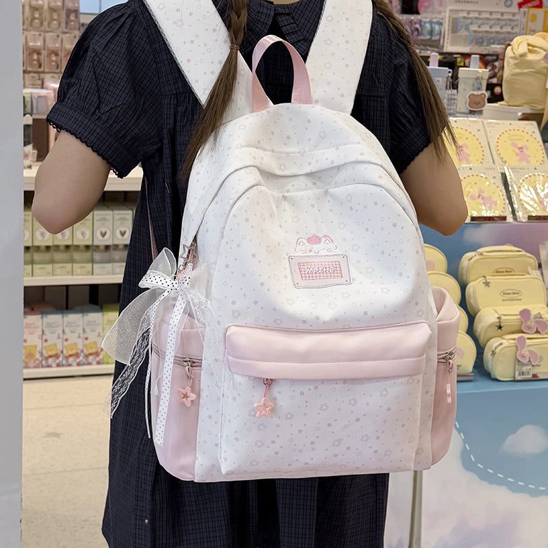 Cute Floral Embellished Backpack Kalsten