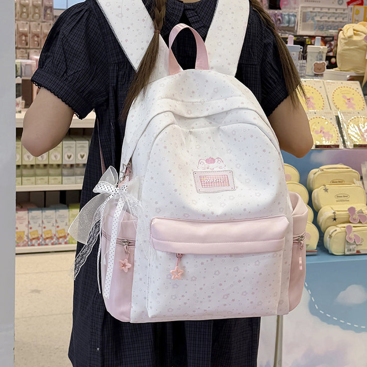 Cute Floral Embellished Backpack Kalsten