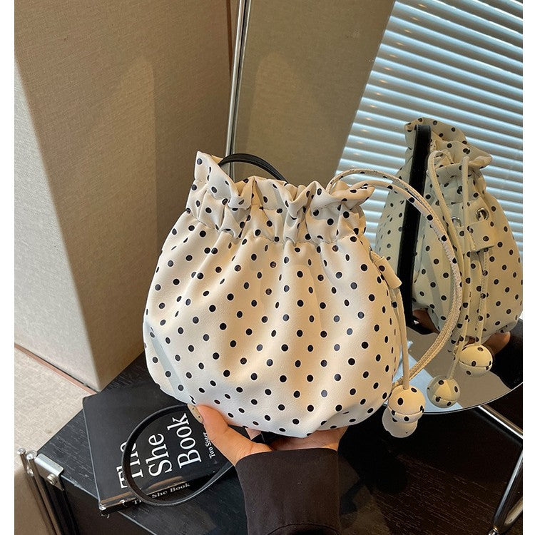 Playful Polka Dot Drawstring Crossbody Bag Kalsten