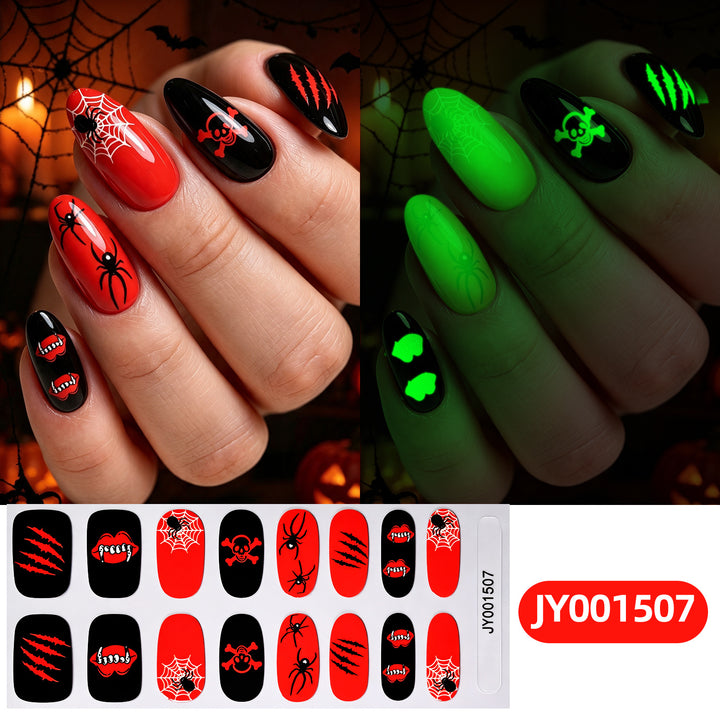 Glow-in-the-Dark Halloween Nail Art Stickers