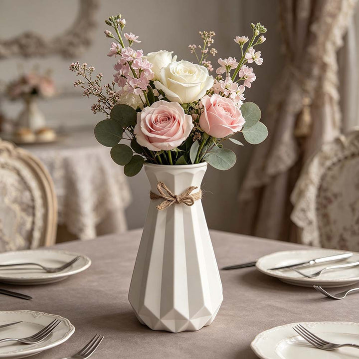 Geometric Textured Decorative Vase Kalsten