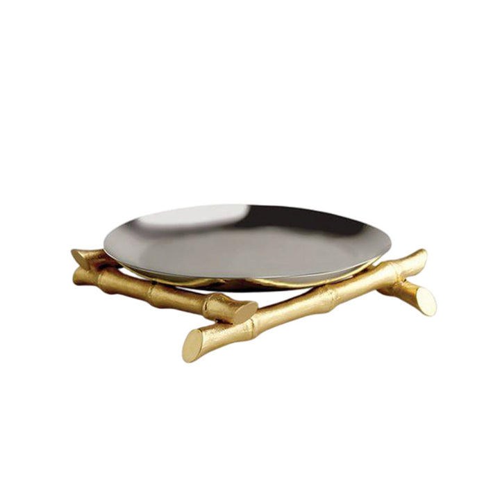 Decorative Serving Tray with Artful Handles