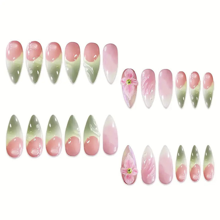 Floral Art Acrylic Nail Extensions Kalsten 1789447284