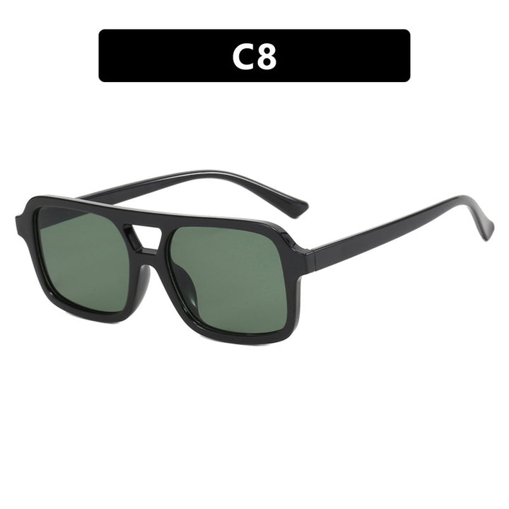 Women's modern square sunglasses with protective UV filter and transparent frame Kalsten