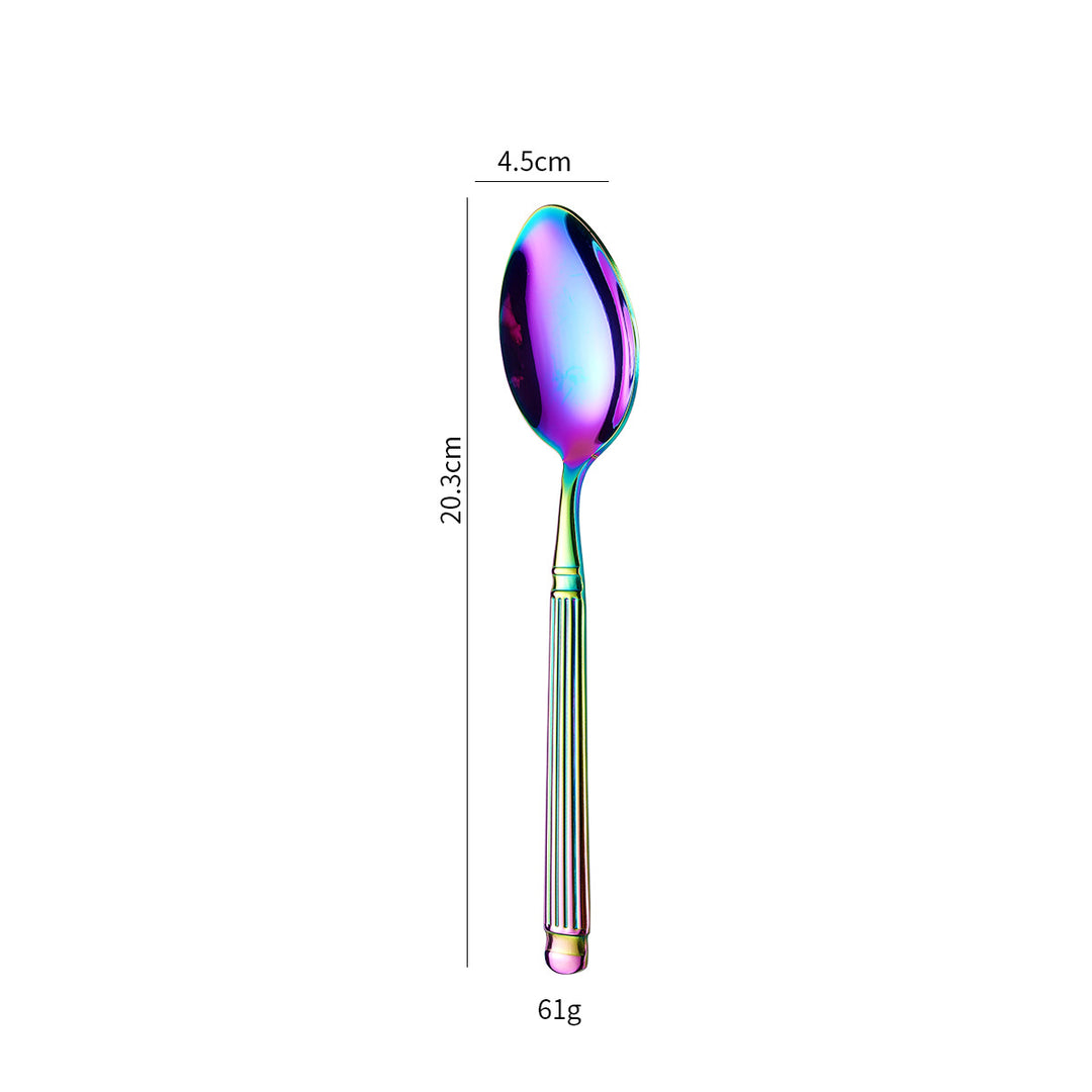 Elegant dessert spoon with exclusive surface design Kalsten