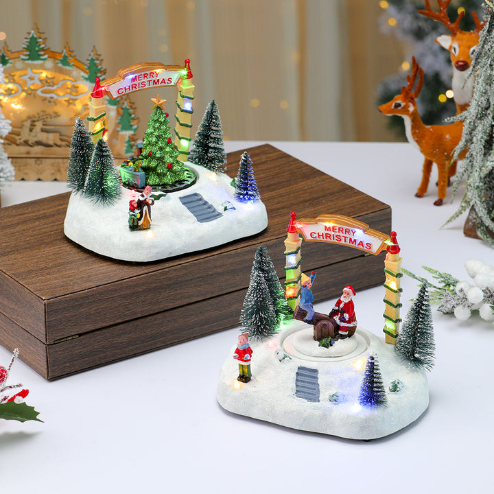 LED Light-Up Christmas Village Figurine Kalsten