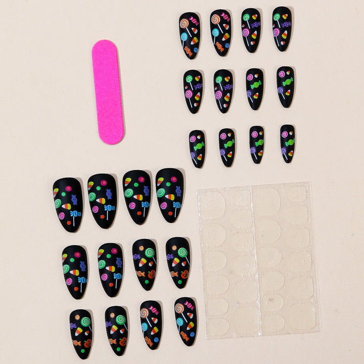 Festive Candy-Themed 3D Nail Art Extensions Kalsten