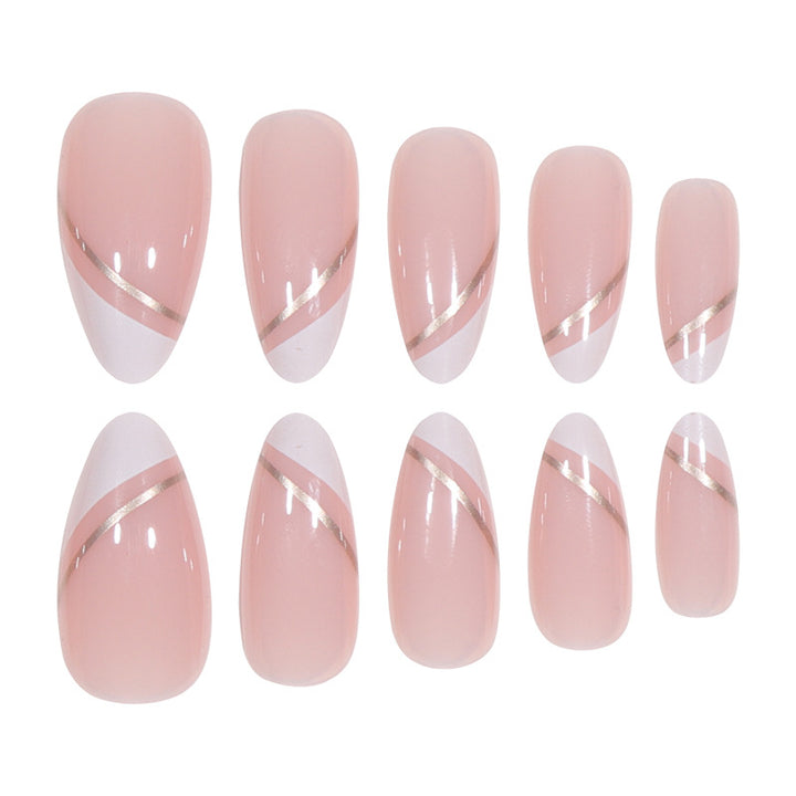 Elegant French Tip Acrylic Press-On Nails Kalsten 1789085823