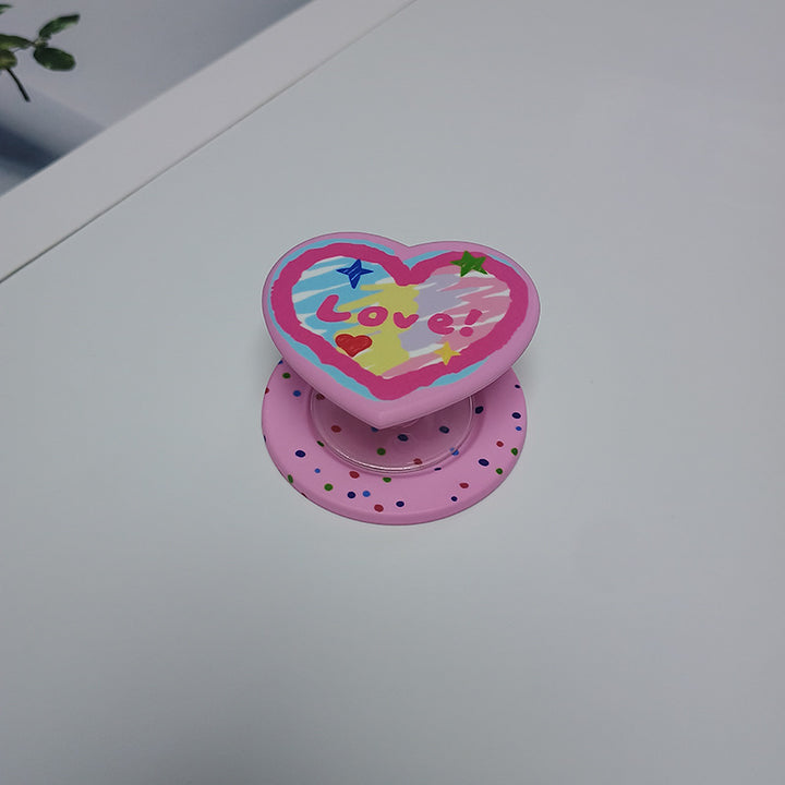 Heart-Shaped Character Phone Grip Kalsten