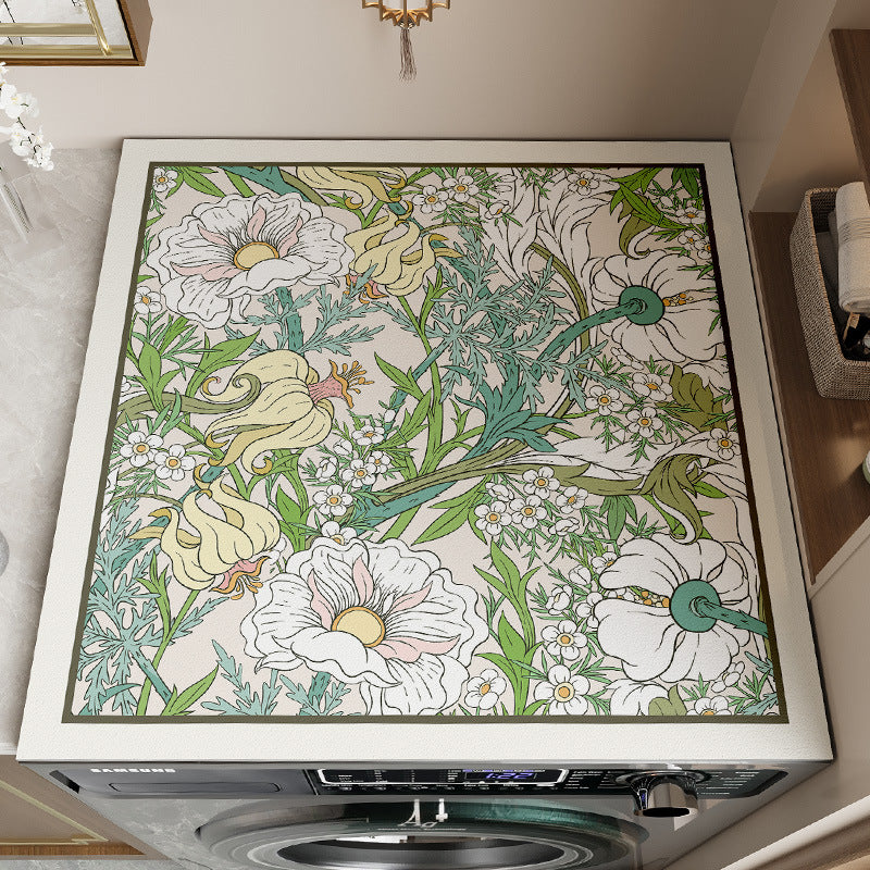 Decorative Floral Area Mat Kalsten 1786980001