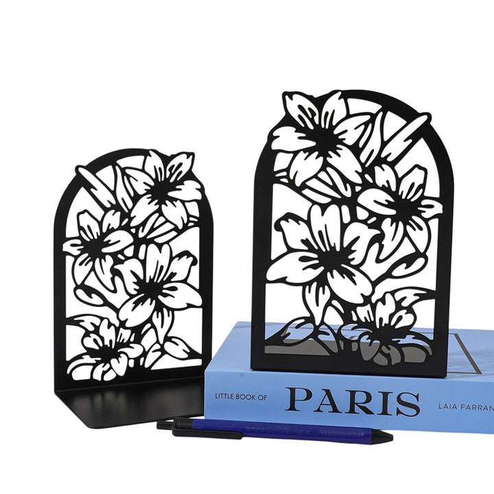 Decorative Floral Metal Bookends