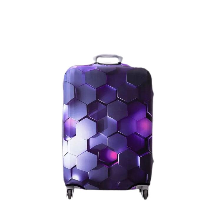 Unisex hard-shell cabin trolley with vintage travel illustration, 360° swivel wheels and telescopic handle Kalsten