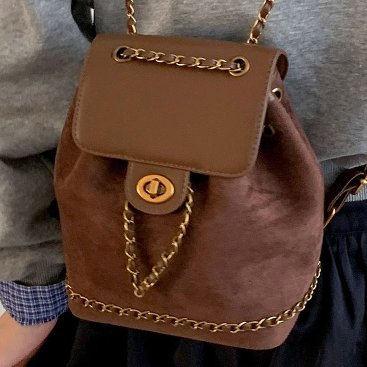 Chic Suede Drawstring Backpack Kalsten