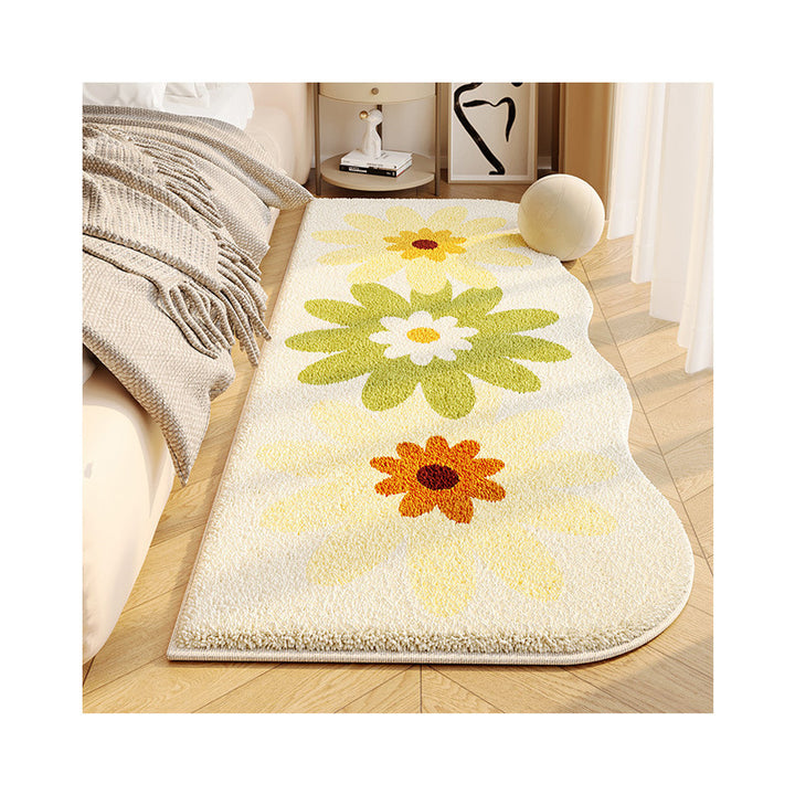 Floral Shaped Plush Area Rug Kalsten