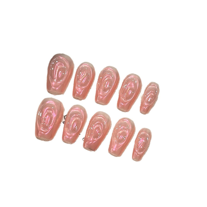 Glossy French Tip Press-On Nails