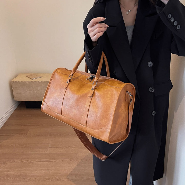 Luxurious Leather Travel Duffle Bag Kalsten