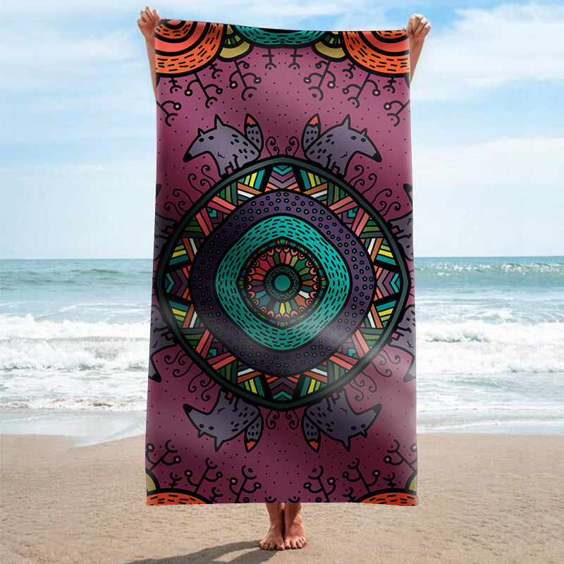 Beach towel with artistic mandala design Kalsten