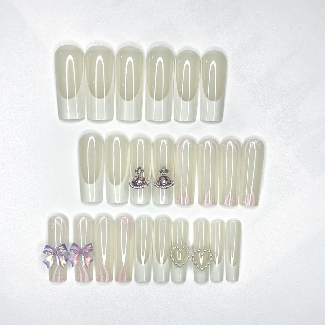 Glamorous 3D Decorated Nail Extensions Kalsten