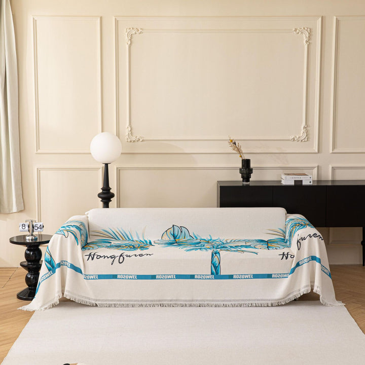 Decorative Botanical Print Throw Blanket