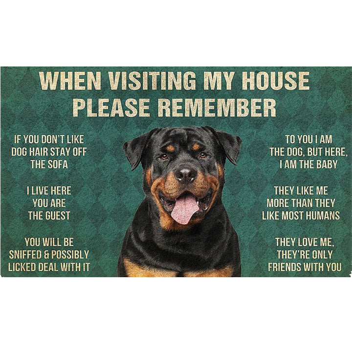 Fun Dog-Themed Door Mat Kalsten
