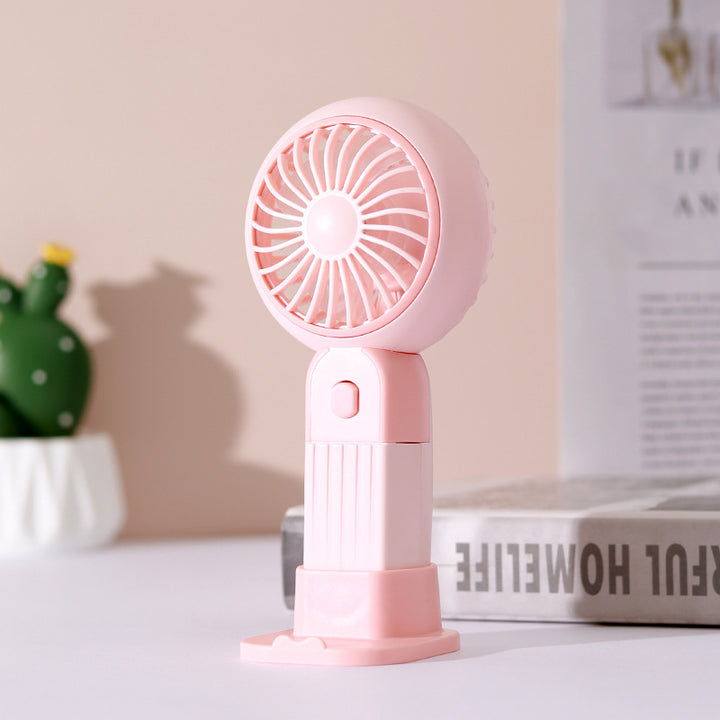 Ladies Portable Hand Fan with Flexible Stand Base Kalsten