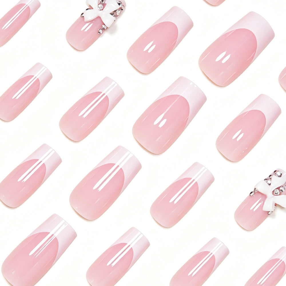 Elegant French Tip Nail Art Extensions Kalsten