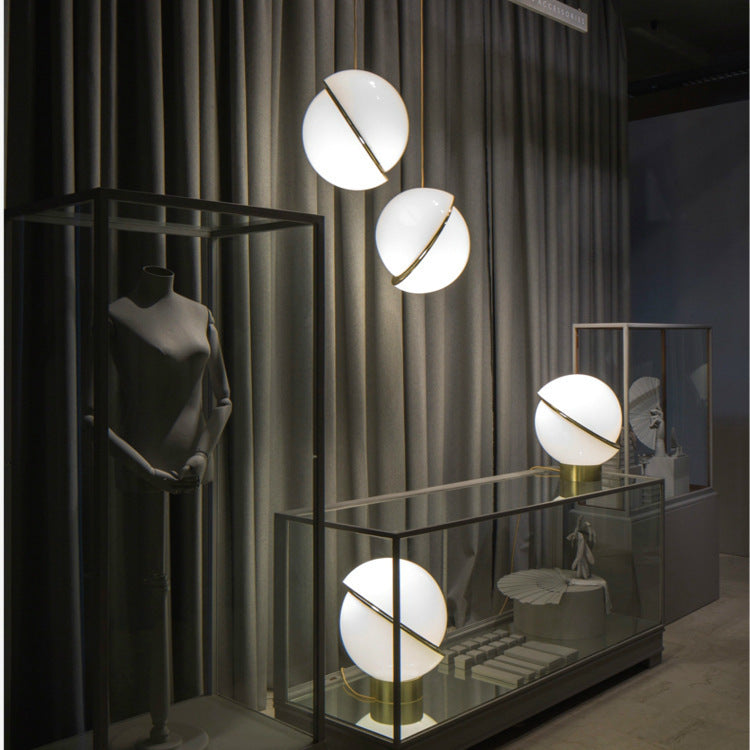 Modern Minimalist Pendant Light with Elegant Gold Accents