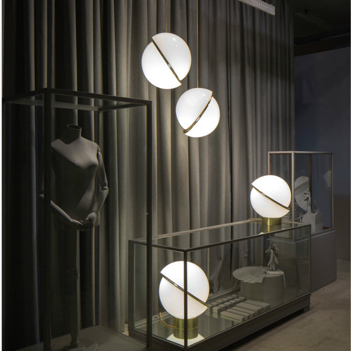 Modern Minimalist Pendant Light with Elegant Gold Accents