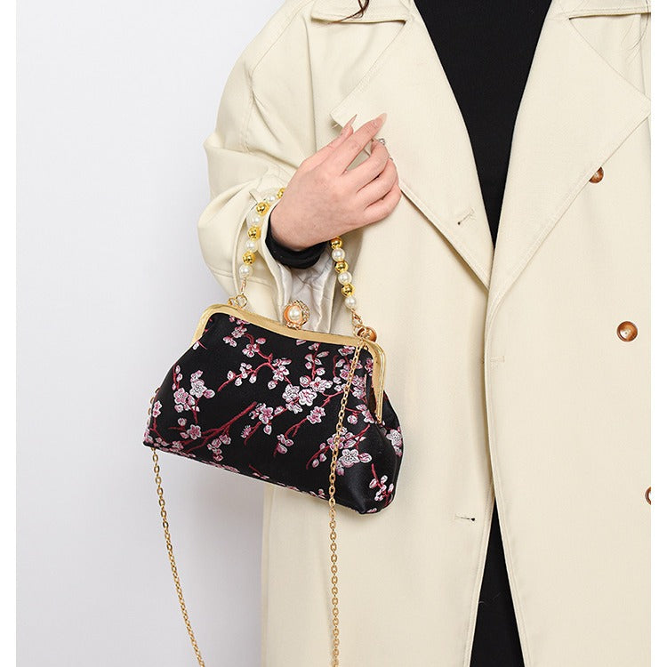 Floral Print Evening Clutch